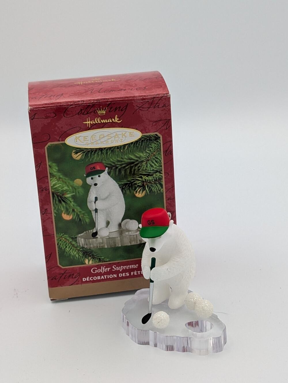2000 Hallmark Keepsake Christmas Ornament Golfer Supreme In Box MIB